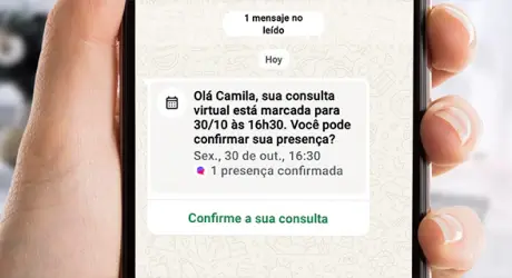 Você recebe a confirmação