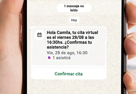 Recibes la confirmación