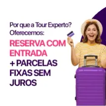 Reserve com um sinal + Parcelas fixas sem juros