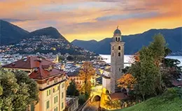 Almuerzo y paseo en Lugano, la joya italiana de Suiza.