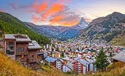 El impresionante paisaje de Zermatt