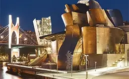 Bilbao emocionante y vibrante con el museo emblemático Guggenheim