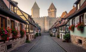 Encanto medieval en las calles coloridas de Riquewihr