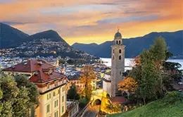 Almuerzo en la pintoresca Lugano